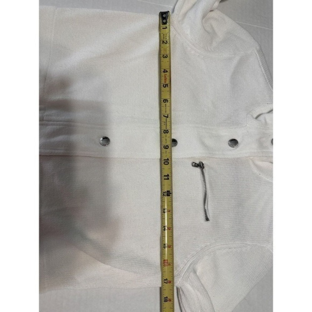 Lauren Ralph Lauren Petite Jacket Women's Size P/P White Button Down Zip Pocket - Picture 9 of 16